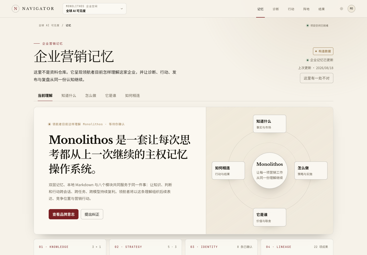 领航者企业营销记忆界面
